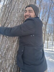 Alex volunteering with CVHHH, supporting home health and hospice care in Central Vermont