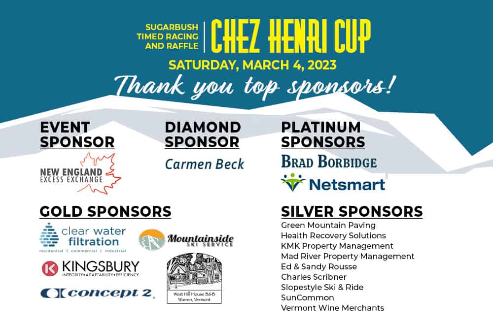 List of 2023 Chez Henri Sponsors