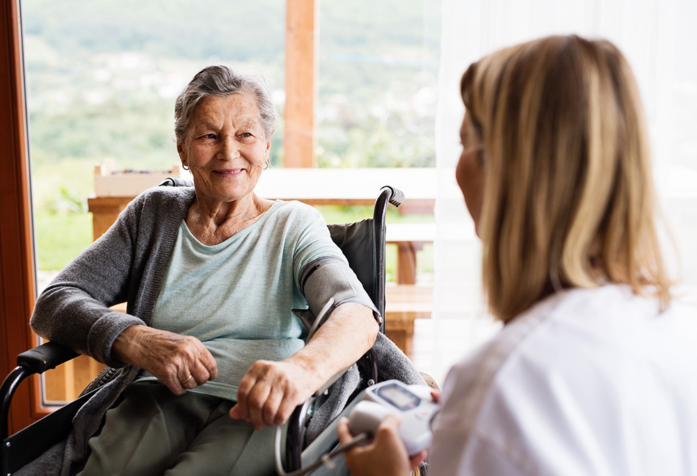 An image of a CVHHH patient and caregiver